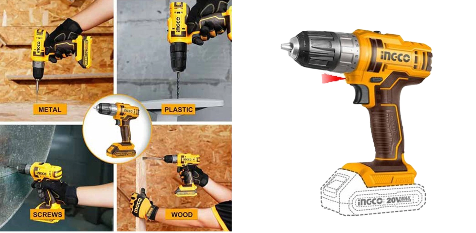 دریل شارژی 20 ولت اینکو مدل CDLI200528
