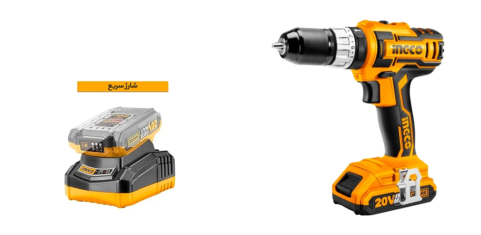 دریل شارژی 20 ولت چکشی اینکو مدل CIDLI2002
