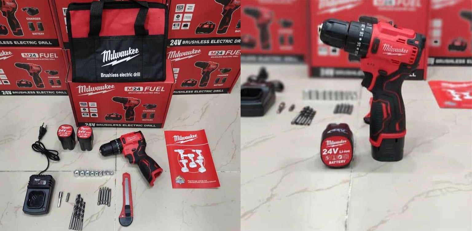 دریل شارژی میلواکی 24 ولت مدل Milwaukee 24V