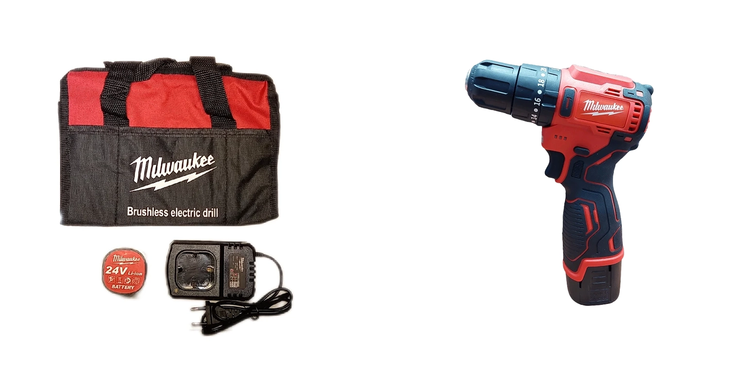 دریل شارژی میلواکی 24 ولت مدل Milwaukee 24V