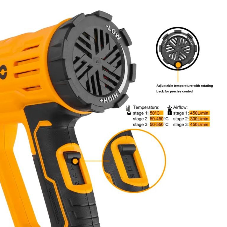 سشوار صنعتی 2000 وات اینکو مدل HG200047